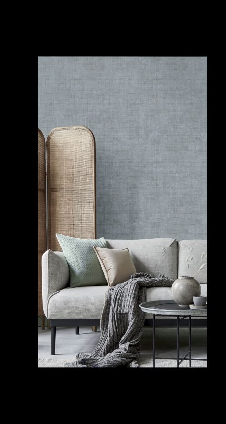 Blue-gray non-woven wallpaper, fine texture, 24446, Textum, Cristiana Masi by Parato