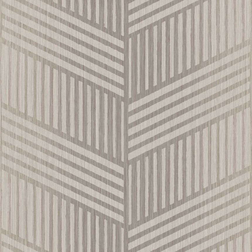 Gray-beige non-woven wallpaper, geometric pattern, 24481, Textum, Cristiana Masi by Parato