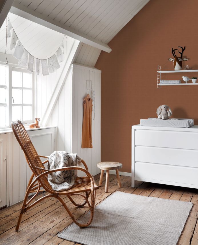 Brown non-woven wallpaper with a grid pattern 139369, To the Moon and Back, Esta Home