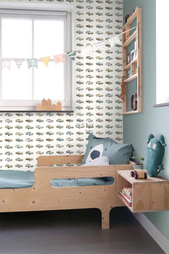 Non-woven wallpaper, cars, 139546, To the Moon and Back, Esta Home