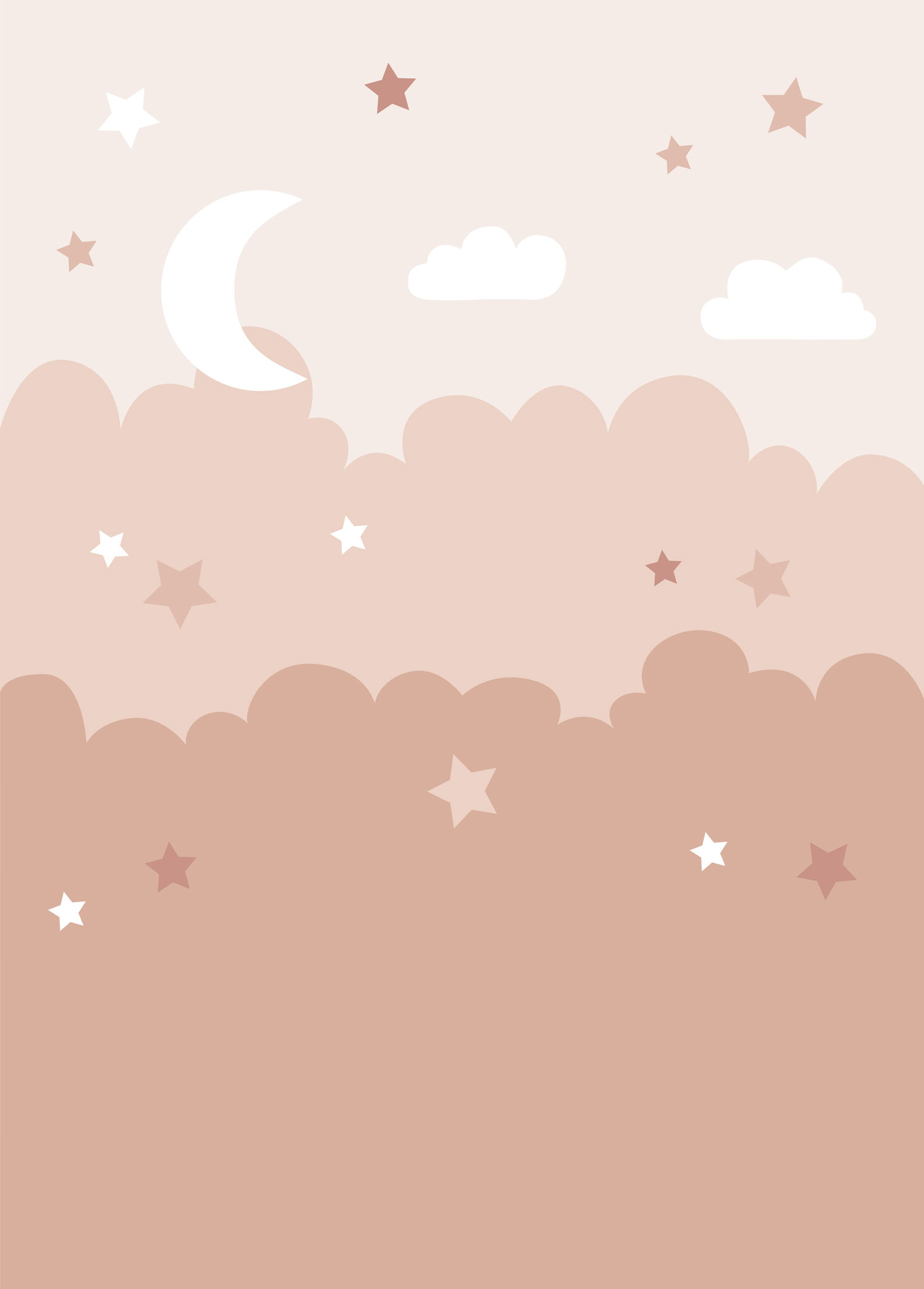 Children's wall mural, night sky, 159249, To the Moon and Back, Esta Home