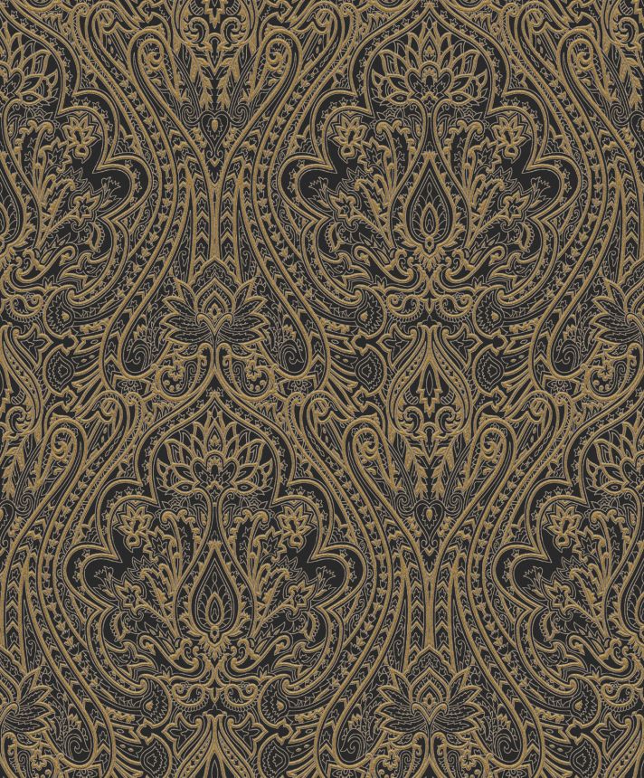 Black-bronze baroque wallpaper, OTH102, Othello, Zoom by Masureel