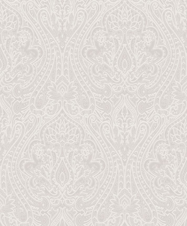 Gray baroque wallpaper, OTH103, Othello, Zoom by Masureel