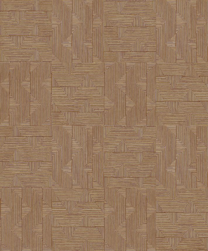 Brown-gold geometric wallpaper, SPI401, Spirit of Nature, Khroma by Masureel