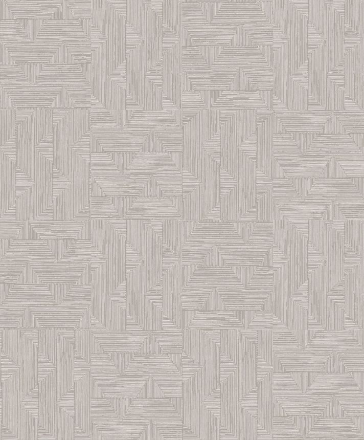 Gray-beige geometric wallpaper, SPI404, Spirit of Nature, Khroma by Masureel