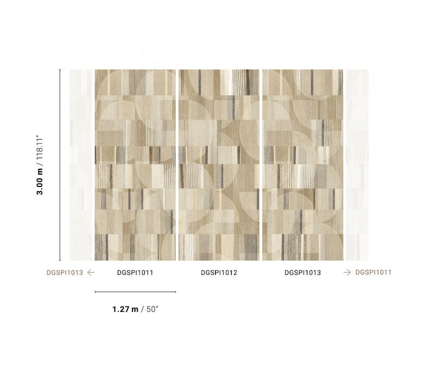 Geometric wall mural, DGSPI1013, Spirit of Nature, Khroma by Masureel