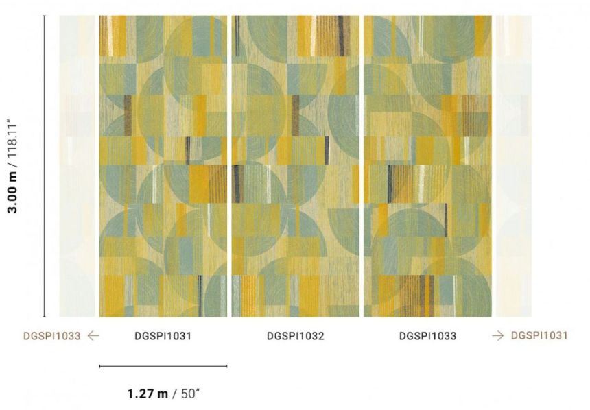 Geometric wall mural, DGSPI1031, Spirit of Nature, Khroma by Masureel