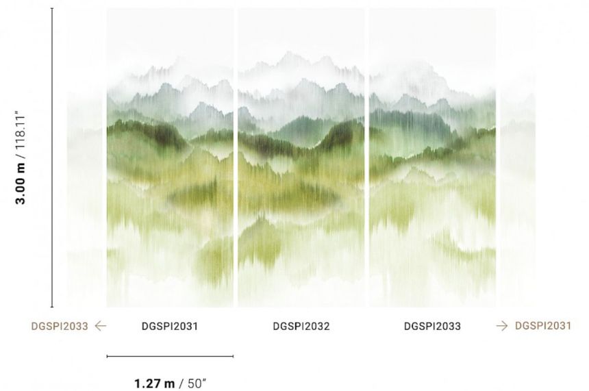 Wall mural, Forest, landscape, DGSPI2031, Spirit of Nature, Khroma by Masureel