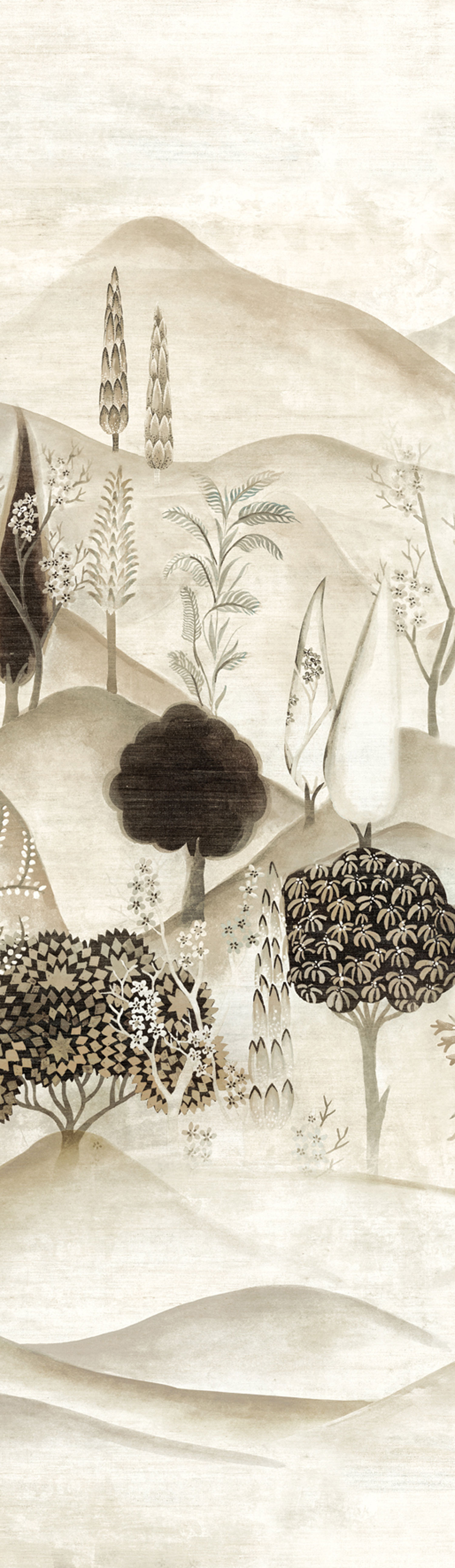 Non-woven picture wall mural, trees, landscape, DGSUM2013, Summer, Khroma by Masureel