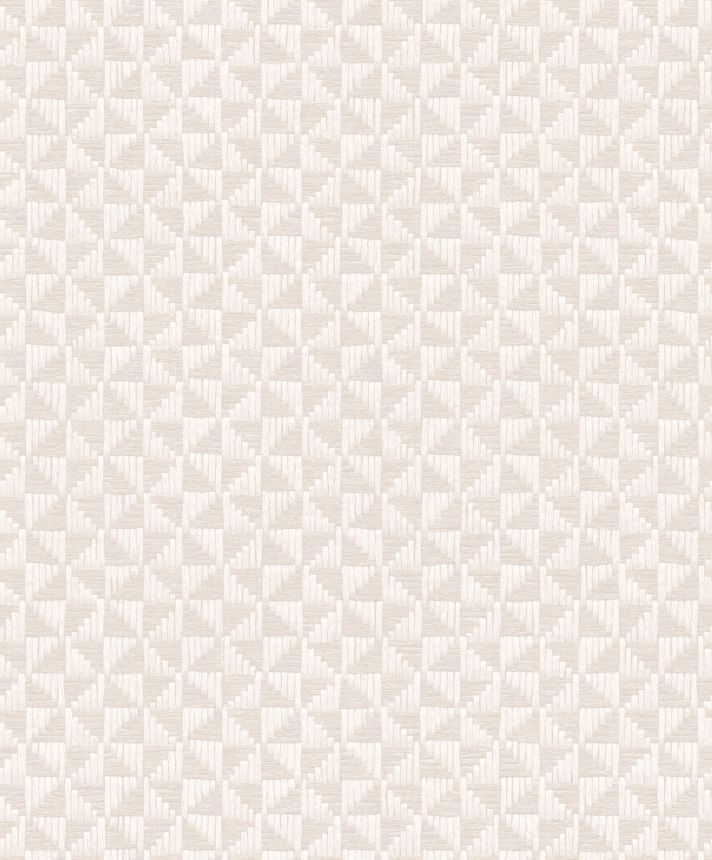 Beige geometric wallpaper, ZEN301, Zen, Zoom by Masureel