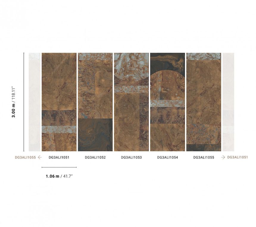 Wall mural, brown marble, DG3ALI1051, Wall Designs III, Khroma by Masureel