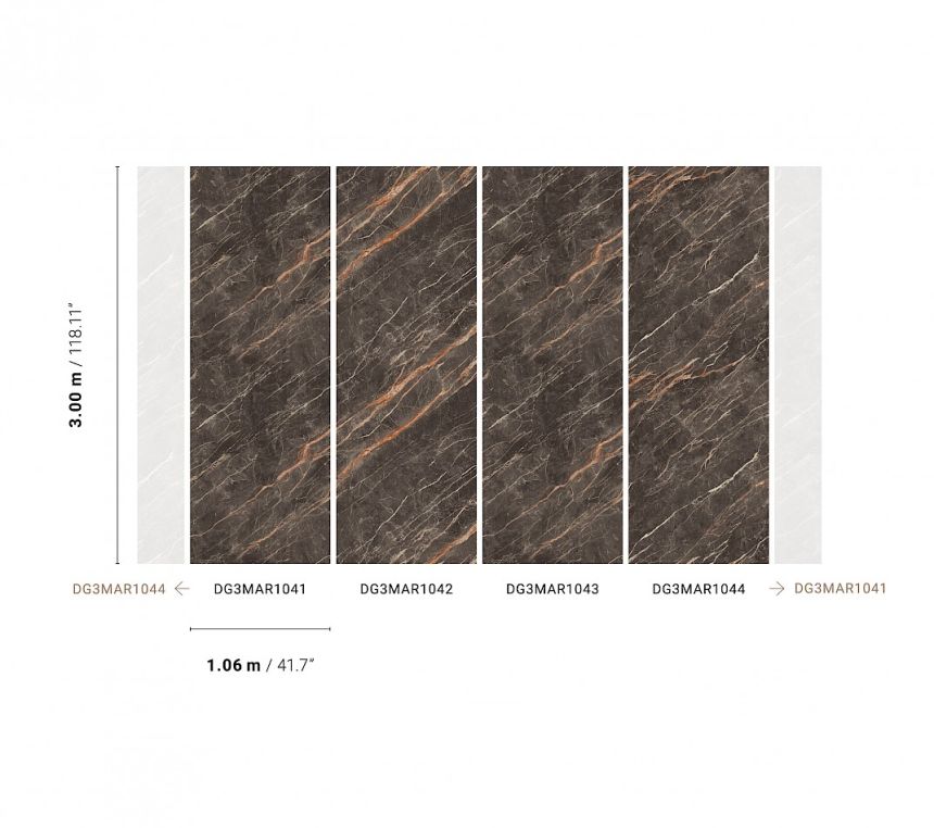 Wall mural, brown marble, DG3MAR1043, Wall Designs III, Khroma by Masureel