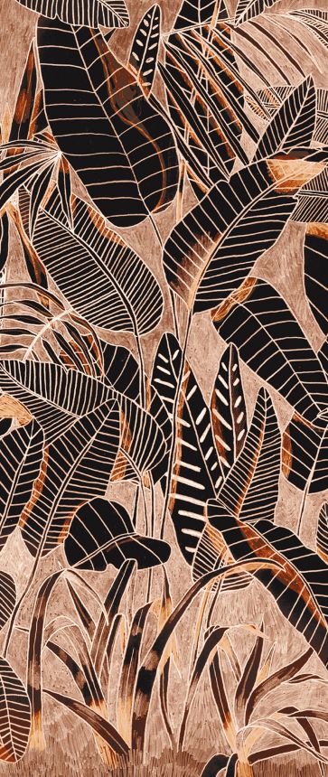 Brown wall mural, Leaves, DG3GRA1023, Wall Designs III, Khroma by Masureel