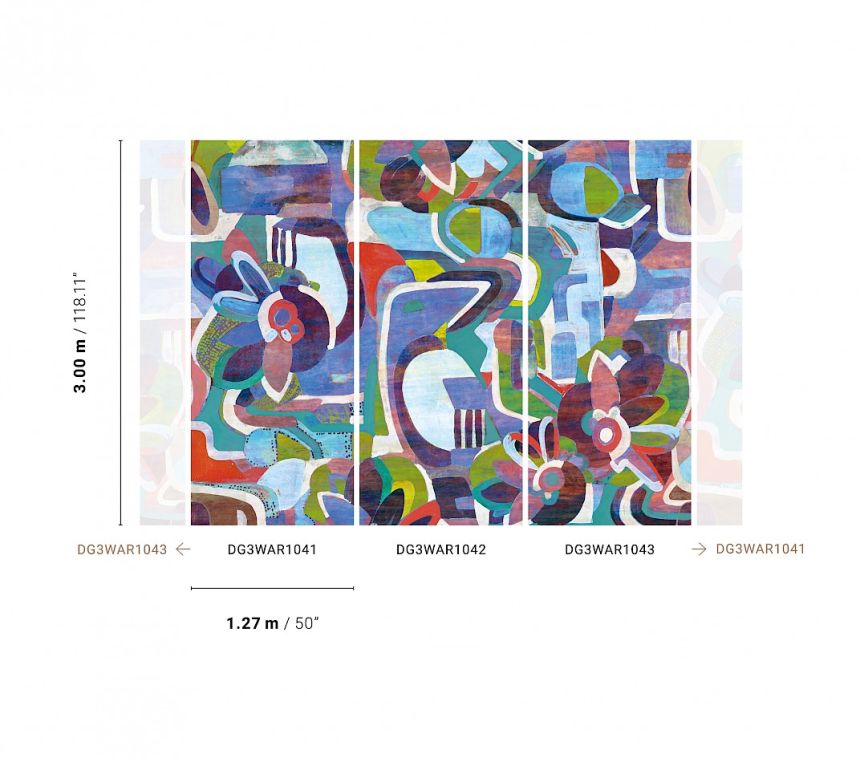 Graphic wall mural, DG3WAR1041, Wall Designs III, Khroma by Masureel