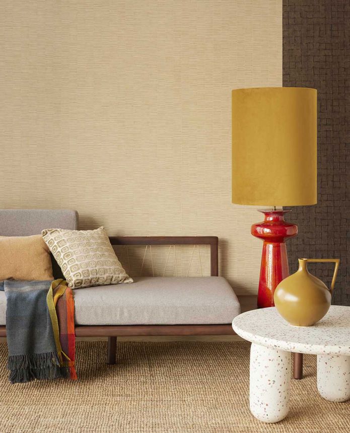Cream wallpaper, bamboo imitation, 333430, Emerald, Eijffinger