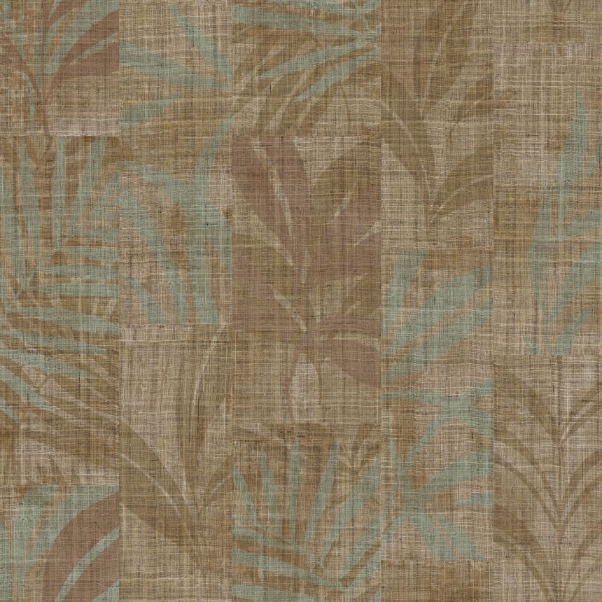 Luxury brown-green wallpaper with leaves, Z18913, Trussardi 7, Zambaiti Parati