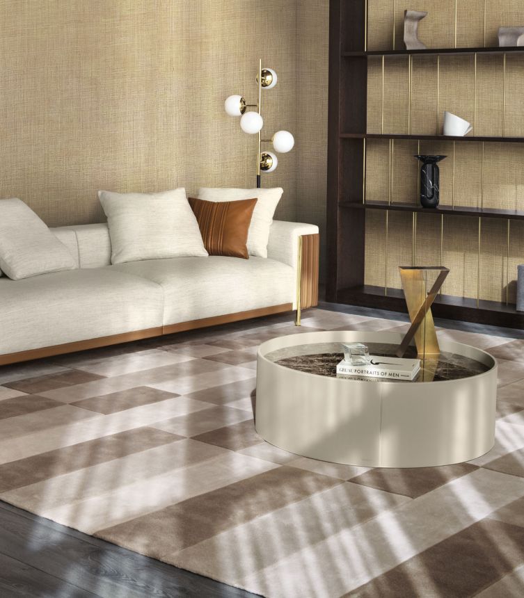 Luxury grey-beige wallpaper, fabric imitation, Z18923, Trussardi 7, Zambaiti Parati
