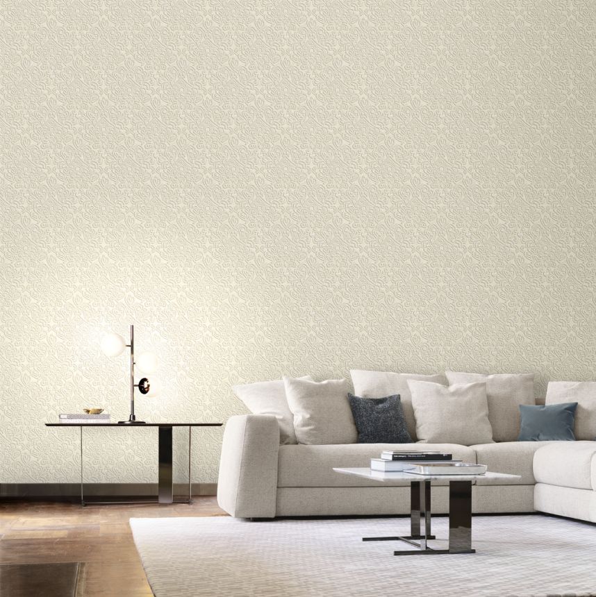 Luxury beige baroque wallpaper, Z18930, Trussardi 7, Zambaiti Parati