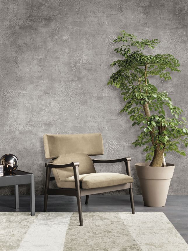 Luxury gray wallpaper, stucco plaster, Z18934, Trussardi 7, Zambaiti Parati