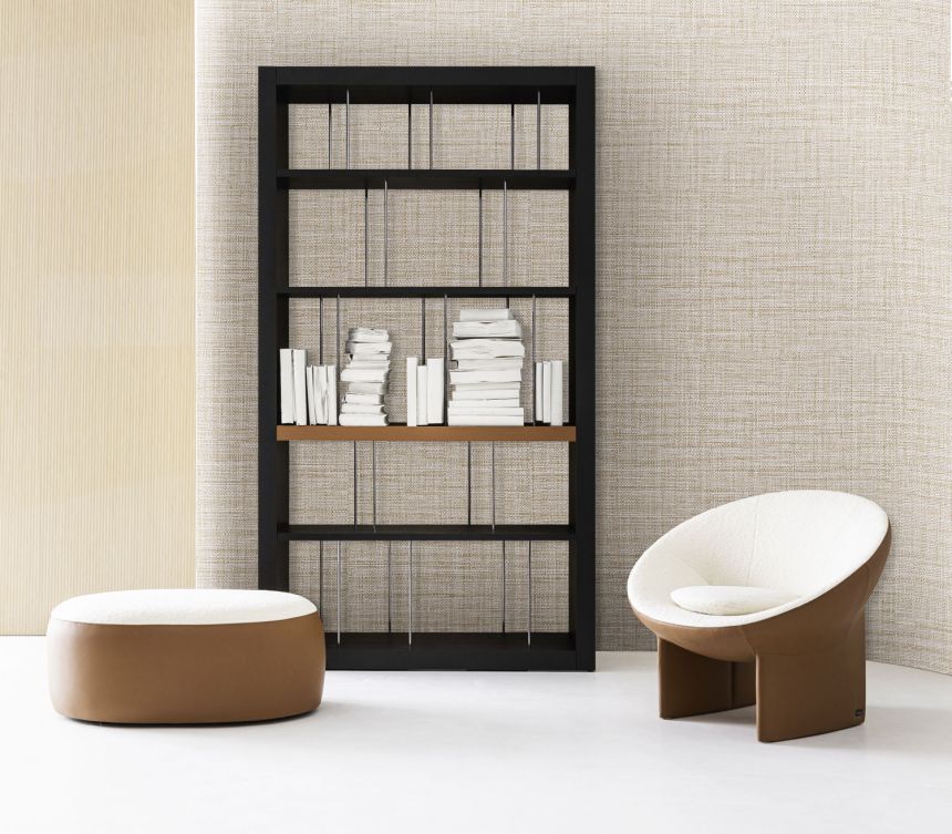 Luxury beige wallpaper, fabric imitation, Z18947, Trussardi 7, Zambaiti Parati