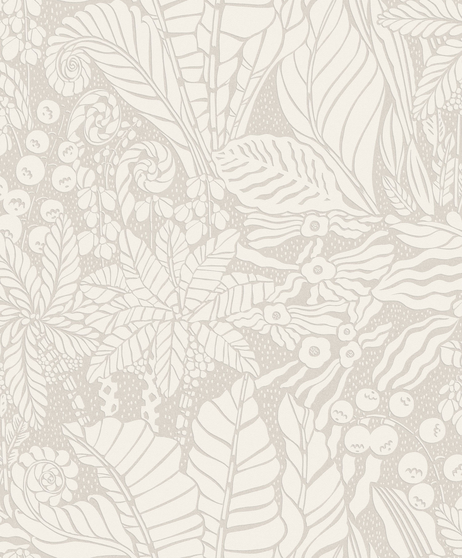 Cream non-woven wallpaper, leaves, YSA103, Mysa, Khroma by Masuree