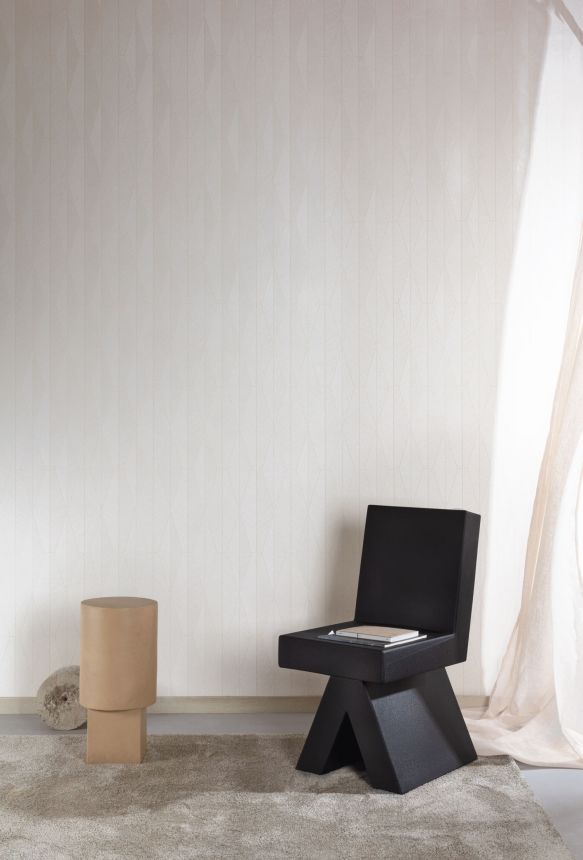 Beige geometric pattern wallpaper, YSA301, Mysa, Khroma by Masuree