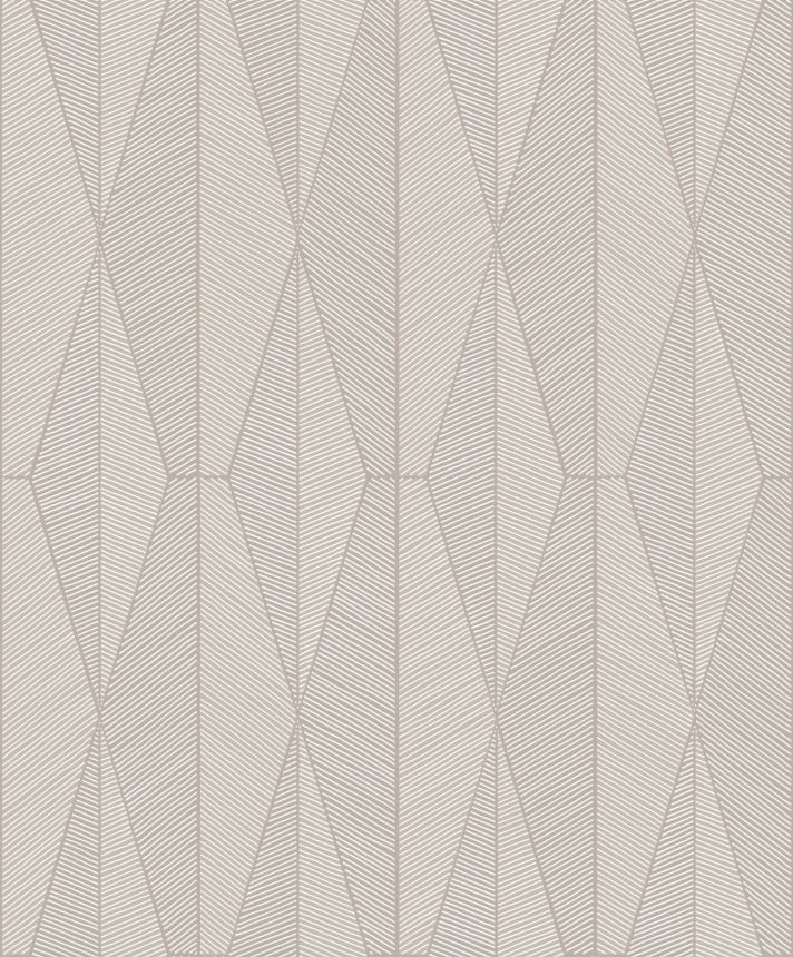 Gray-beige geometric pattern wallpaper, YSA302, Mysa, Khroma by Masuree