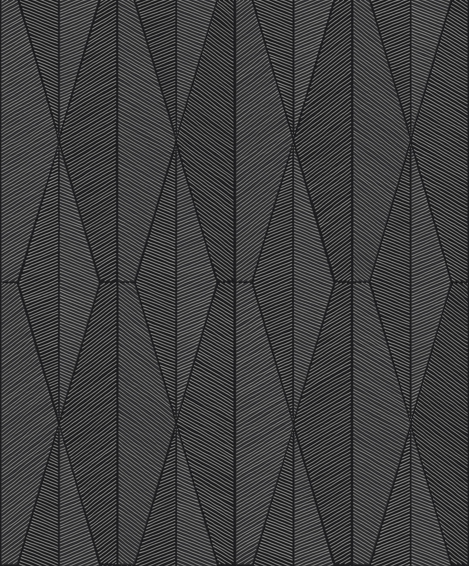 Black-silver geometric pattern wallpaper, YSA303, Mysa, Khroma by Masuree