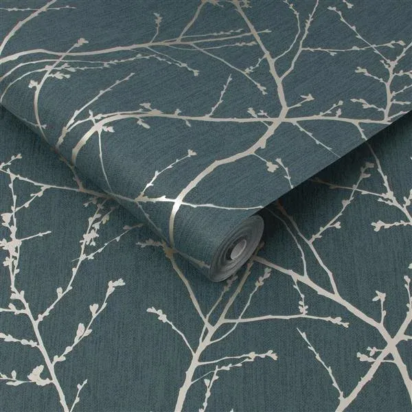 Green wallpaper with twigs, 108617, Vavex 2025