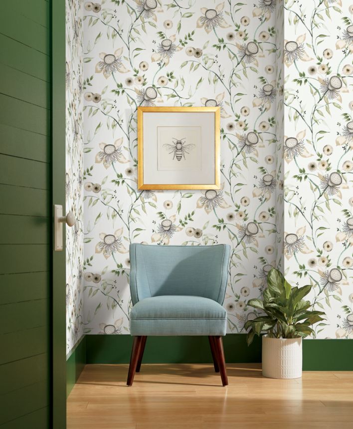 Non-woven floral wallpaper, BL1793, Blooms Second Edition Resource Library, York