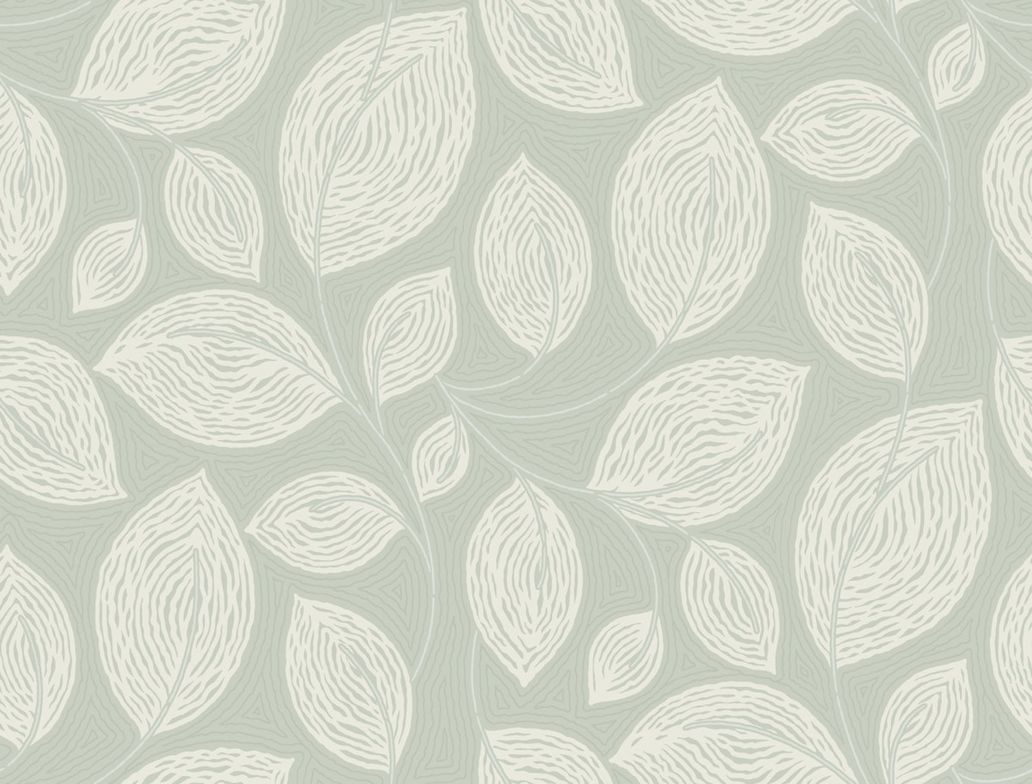 Green-white non-woven wallpaper, leaves, EV3921, Candice Olson Casual Elegance, York