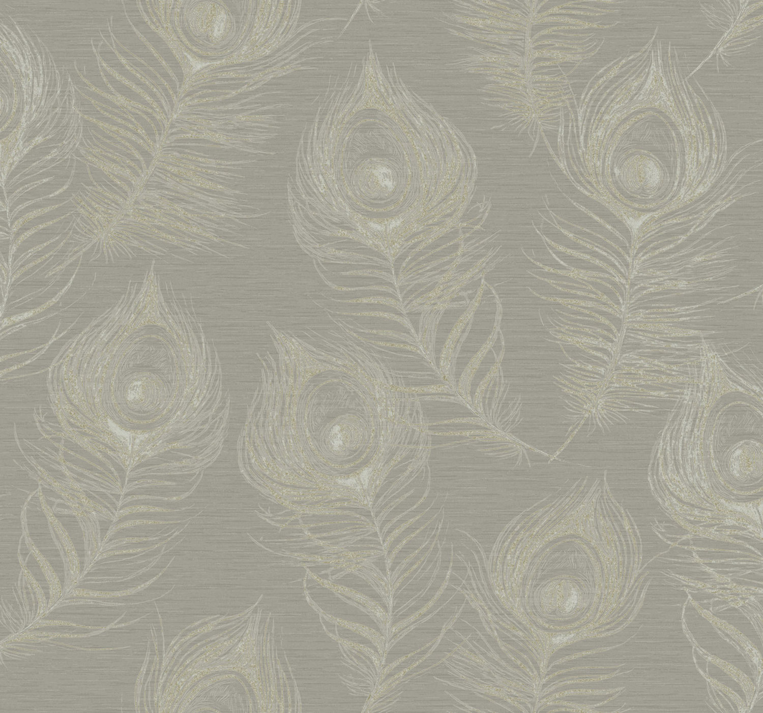 Gray wallpaper with peacock feathers, EV3941, Candice Olson Casual Elegance, York
