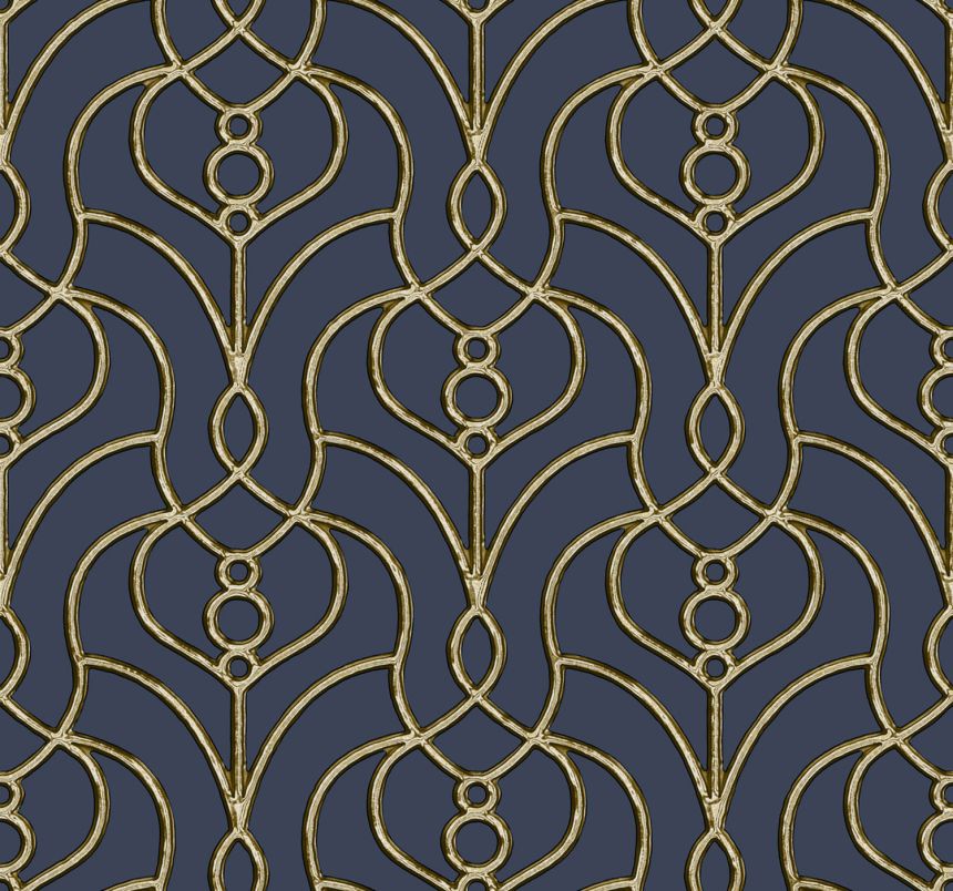 Blue baroque wallpaper, EV3946, Candice Olson Casual Elegance, York