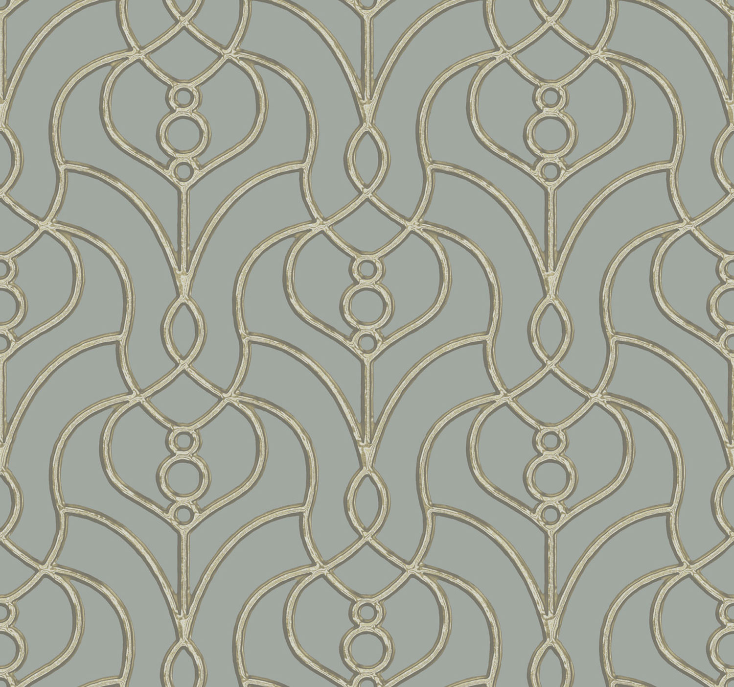 Gray-blue baroque wallpaper, EV3948, Candice Olson Casual Elegance, York