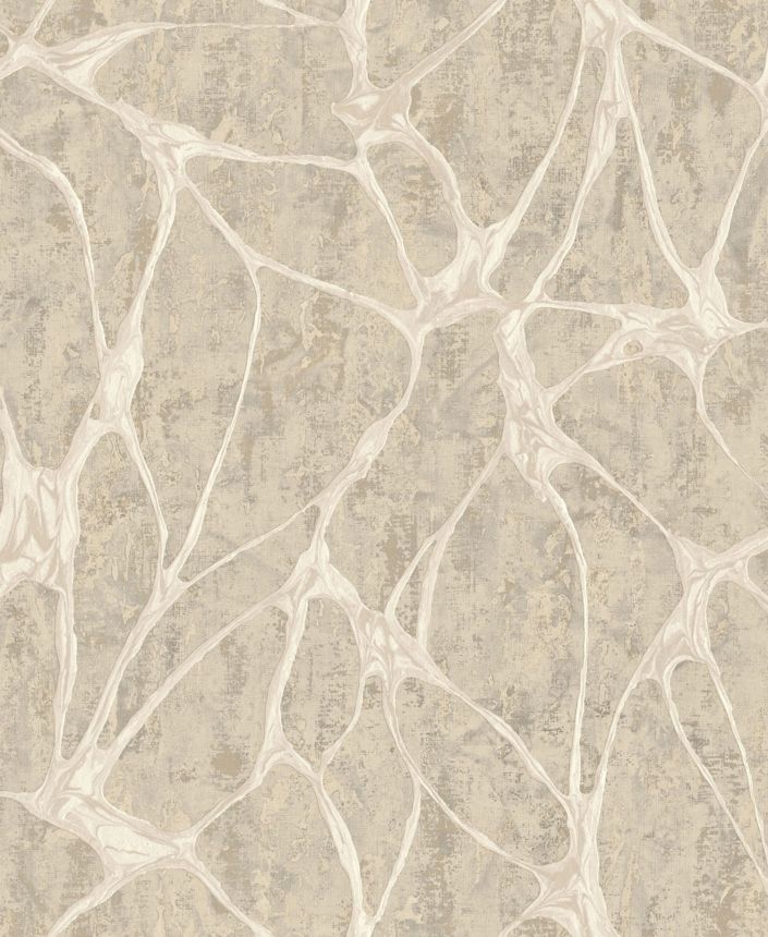 Luxury beige-gray wallpaper with a distinctive metallic pattern, 56823, Aurum II, Limonta