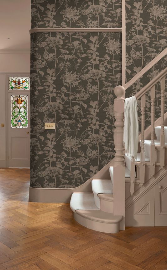 Brown non-woven wallpaper, nature, grass, 121434, New Eden, Graham&Brown Premium