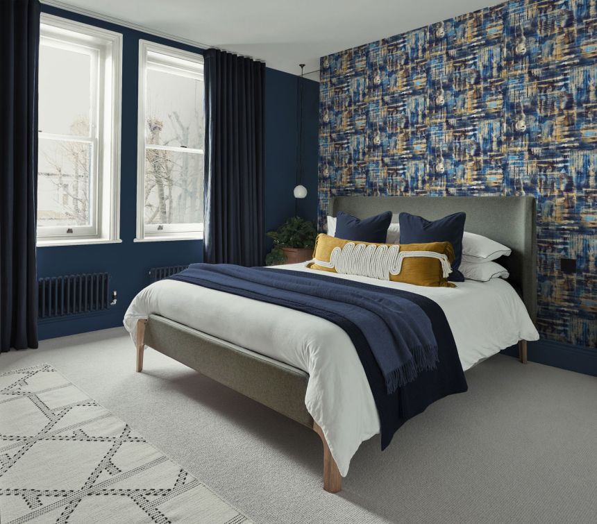 Blue-brown non-woven wallpaper, 121438, New Eden, Graham&Brown Premium