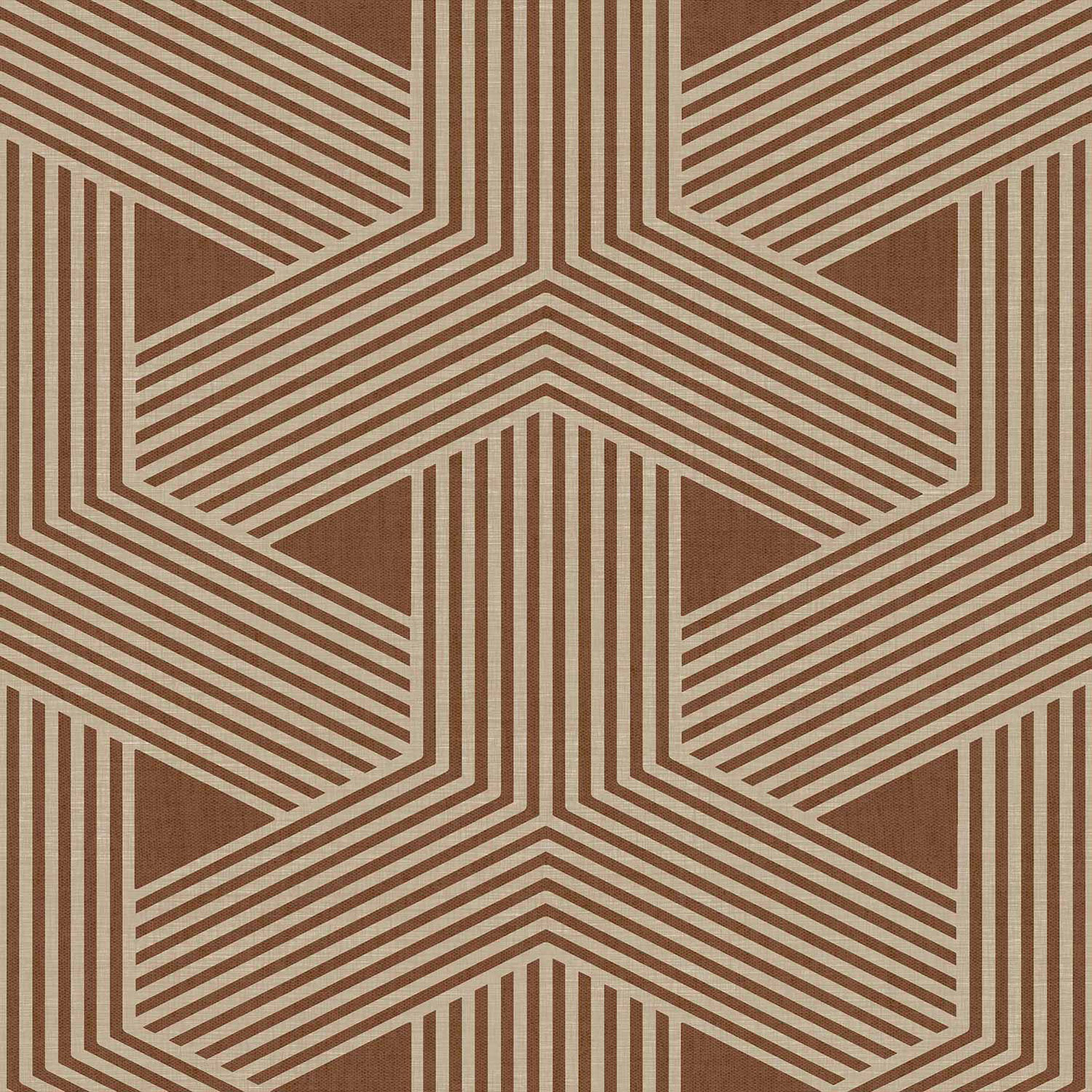 Brown non-woven wallpaper, geometric pattern,  30134, Energie, Cristiana Masi by Parato