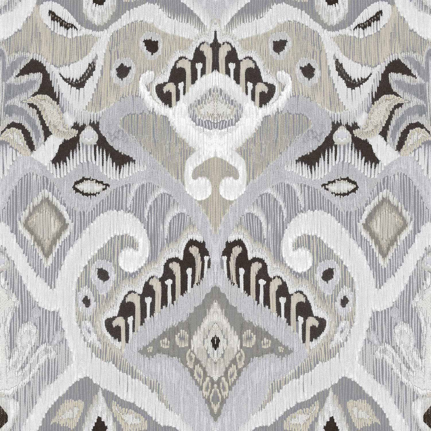 Gray wallpaper with ornaments, ethno pattern, 26421, Thai, Cristiana Masi by Parato