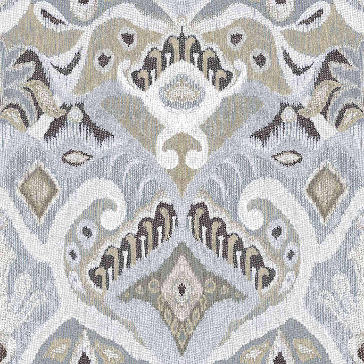 Blue wallpaper with ornaments, ethno pattern, 26426, Thai, Cristiana Masi by Parato