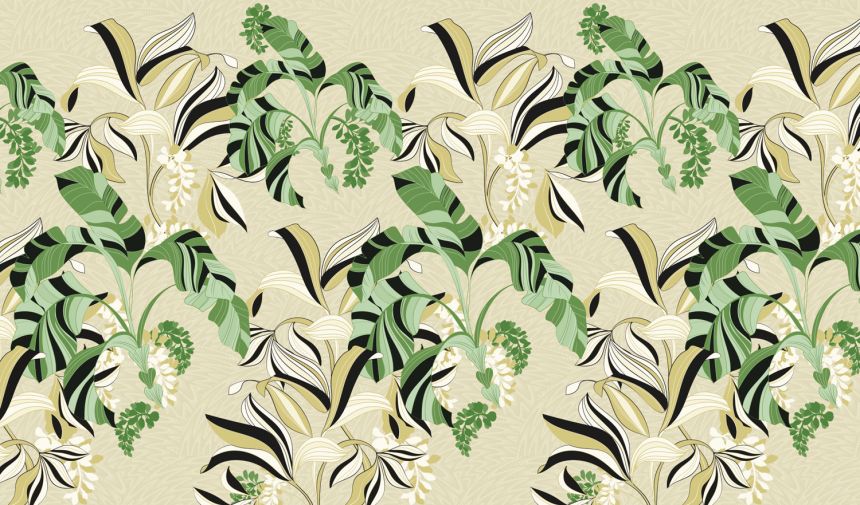 Luxury wall mural with flowers and leaves, Z77555, Savana, Zambaiti Parati