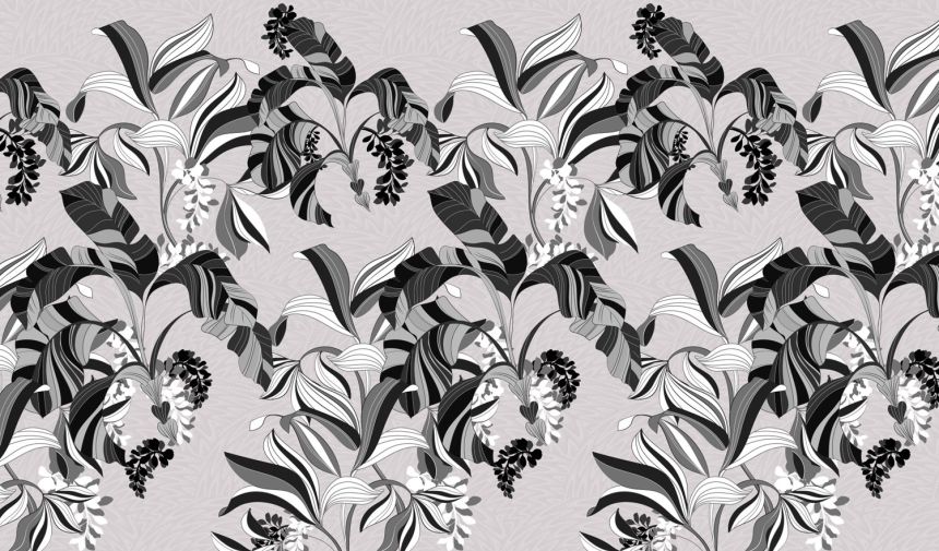 Luxury wall mural with flowers and leaves, Z77557, Savana, Zambaiti Parati