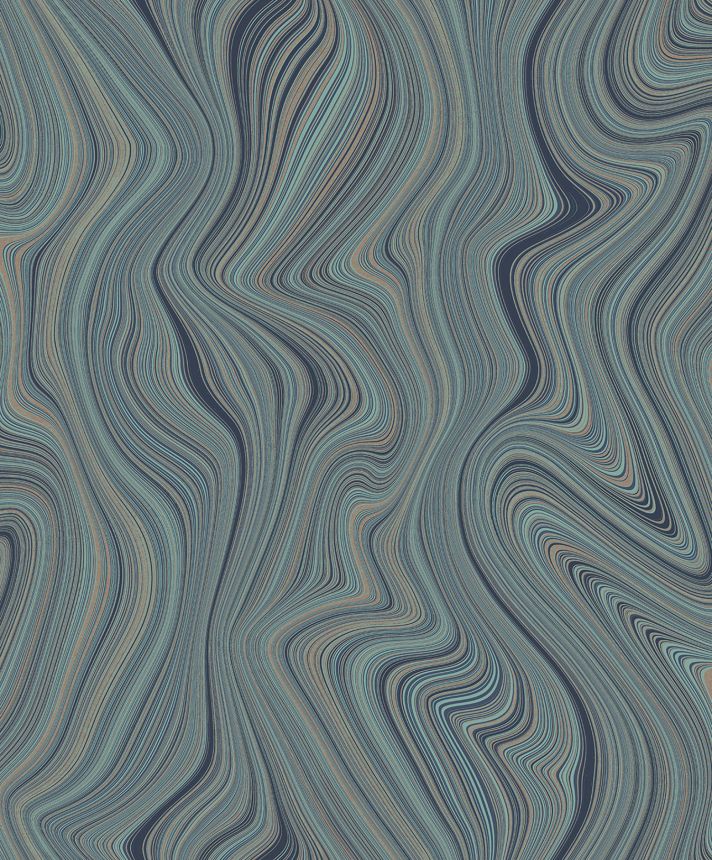 Non-woven wallpaper, lines, blue-green, SO27051, Soleado, Decoprint