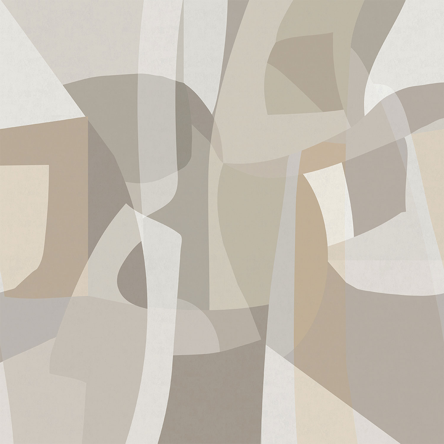 Geometric non-woven wall mural, grey-beige, SOD27093, Soleado, Decoprint