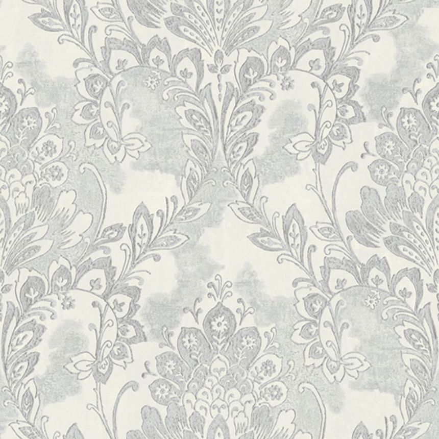 Gray-silver baroque wallpaper, 78417, Makalle II, Limonta