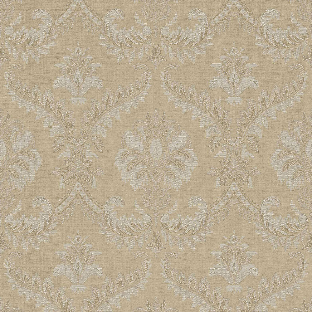 Beige-gold non-woven baroque wallpaper, 33333, Tradizioni, Cristiana Masi by Parato