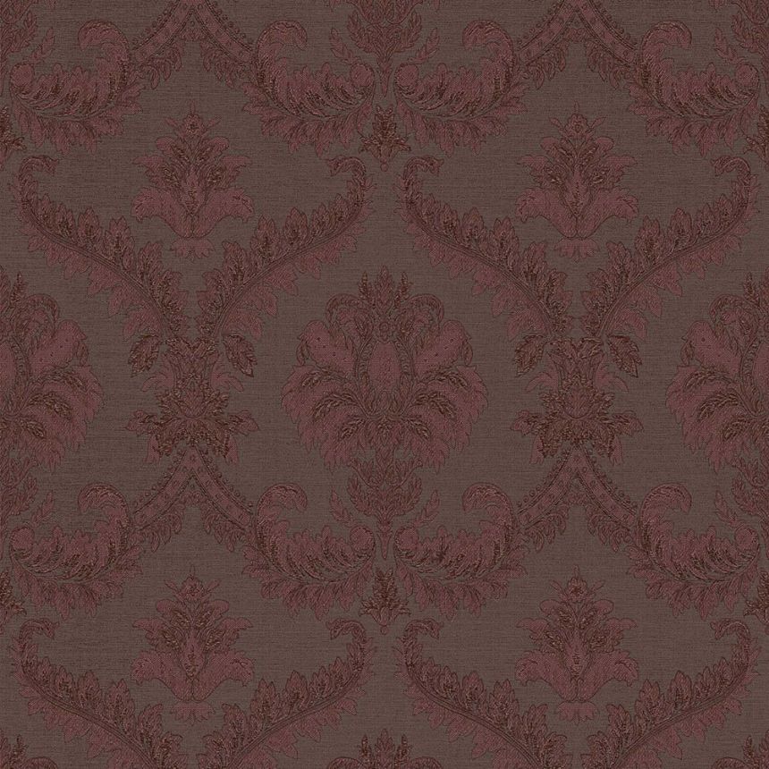 Terracotta non-woven baroque wallpaper, 33338, Tradizioni, Cristiana Masi by Parato