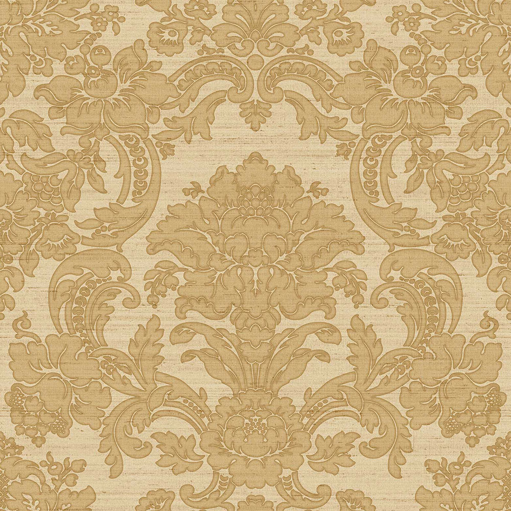 Gold-ochre non-woven baroque wallpaper, 33342, Tradizioni, Cristiana Masi by Parato