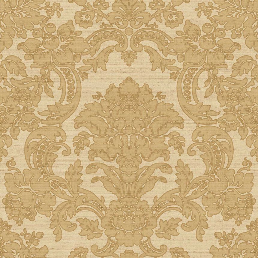 Gold-ochre non-woven baroque wallpaper, 33342, Tradizioni, Cristiana Masi by Parato