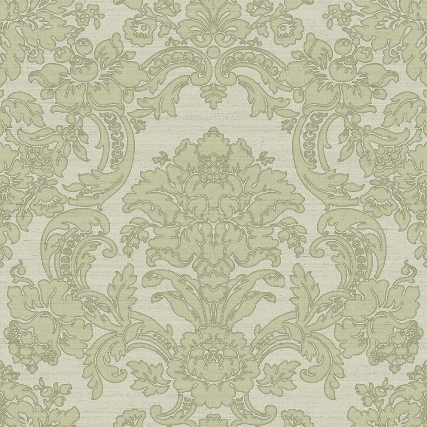 Green non-woven baroque wallpaper, 33345, Tradizioni, Cristiana Masi by Parato